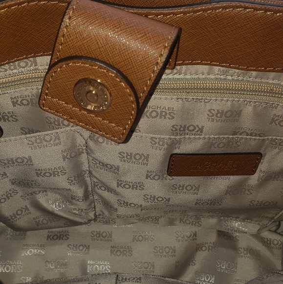 Michael Kors Brown Leather Crossbody Purse - Picture 2 of 4